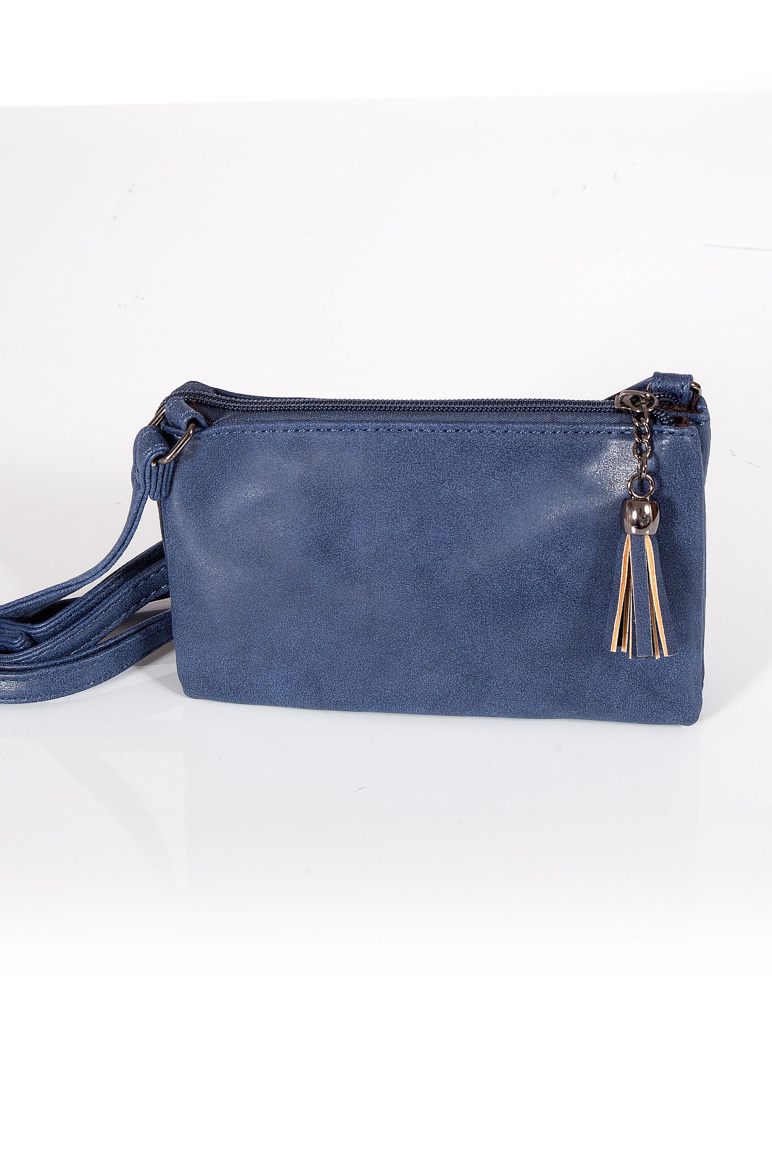 Kleine Trachtentasche in dunkelblau zum umhängen hinten