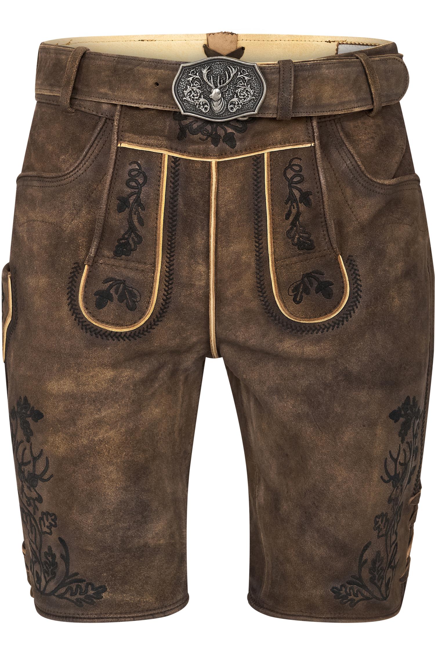 Lederhose Edgar von Gweih & Silk in Dunkelbraun Lederhose Edgar von Stockerpoint