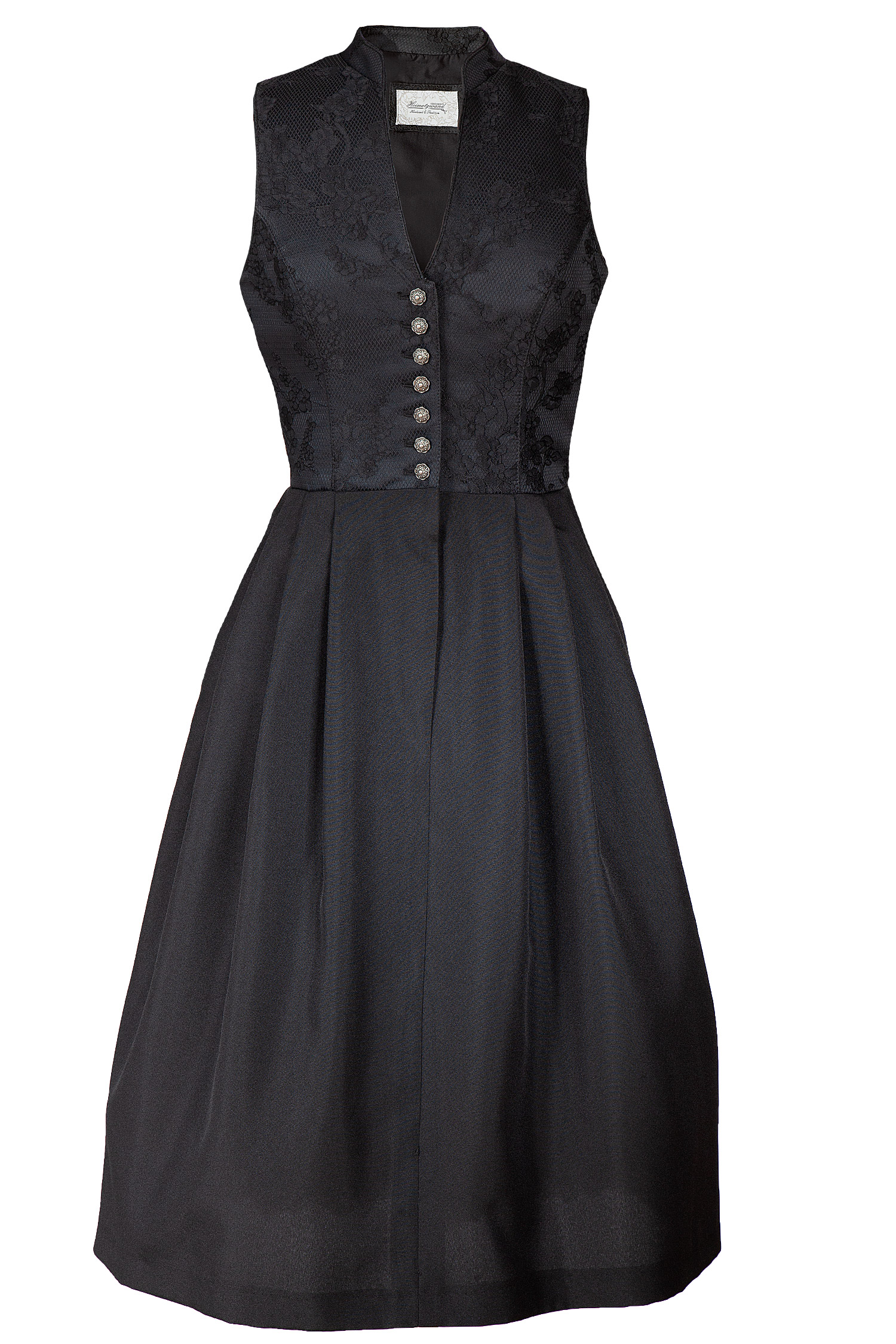 Dirndl Lauryin hochgeschlossen in schwarz - Dirndl ganz