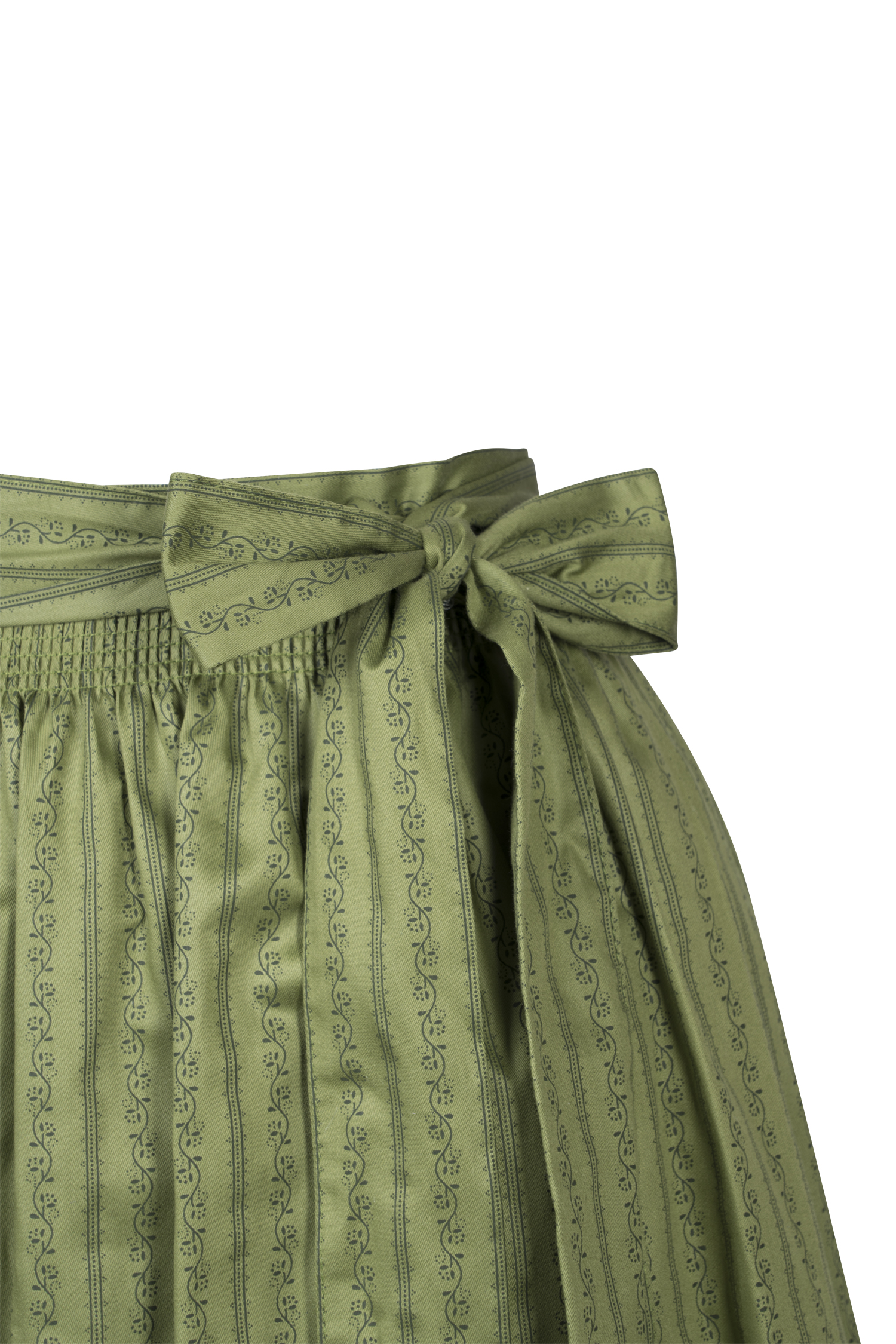3137-0061-gn5-24-02-0604214 Dirndlschürze in grün 70 cm - Detail