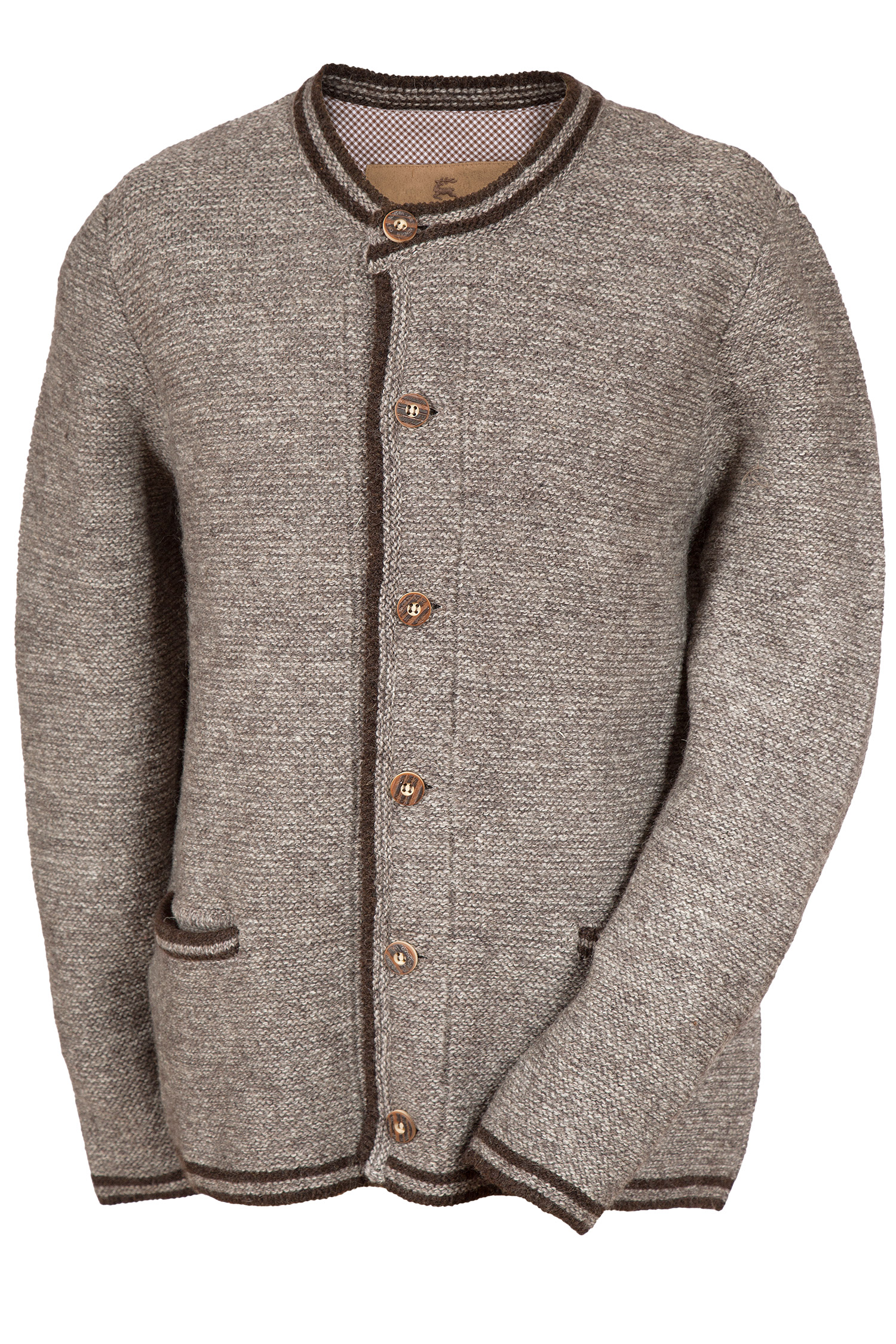 Trachten Strickjacke Herren mittelbraun von OS Trachten