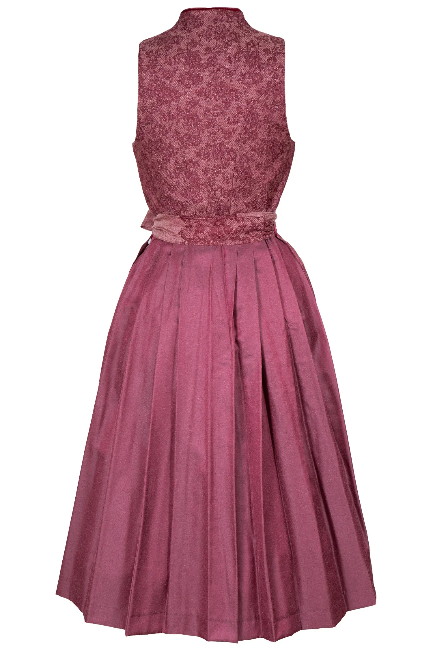 Midi Dirndl Franceska in beere mit Schneewittchenkragen hinten