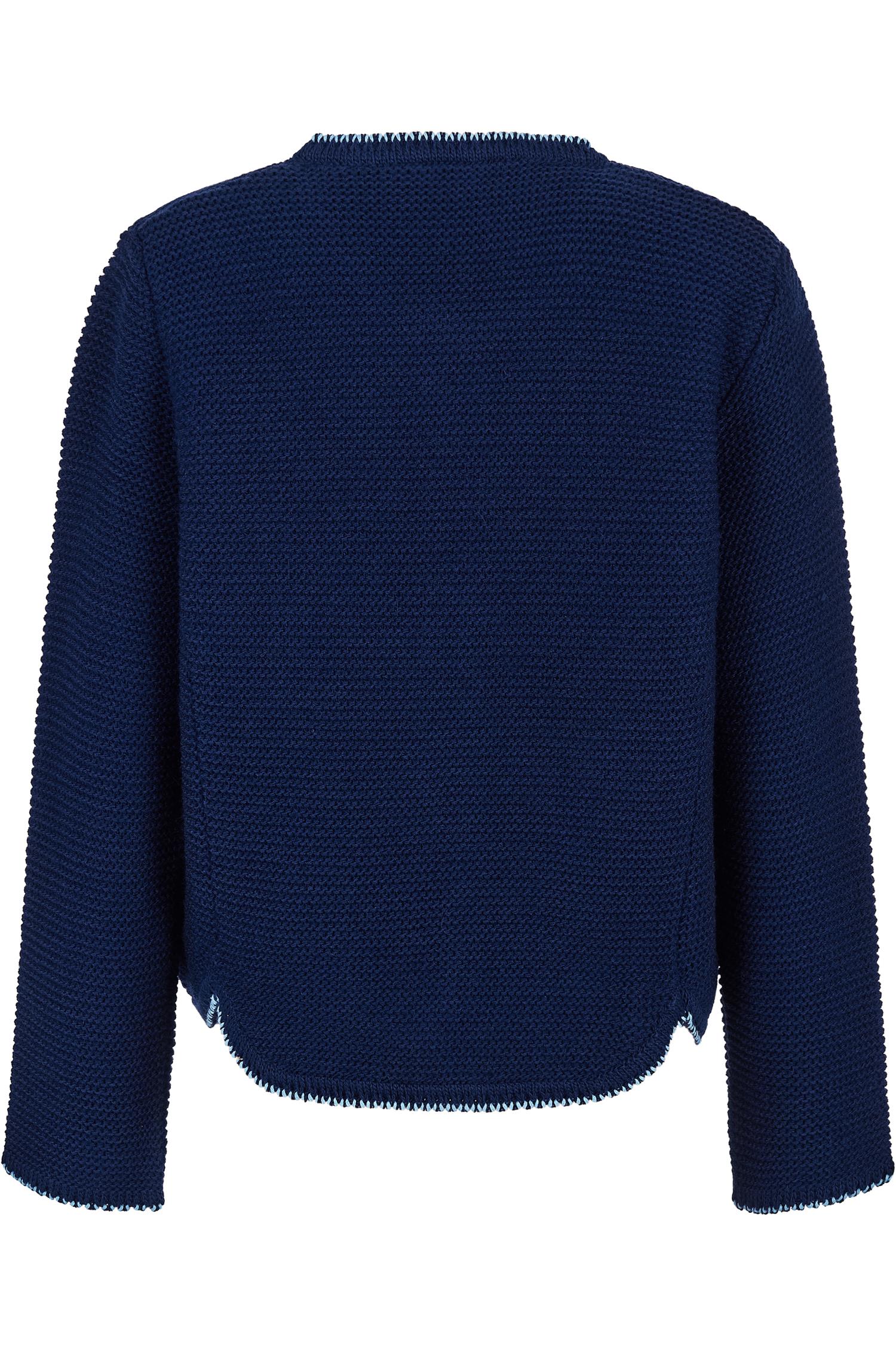 Marinefarbige Kinderstrickjacke von Isar Trachten