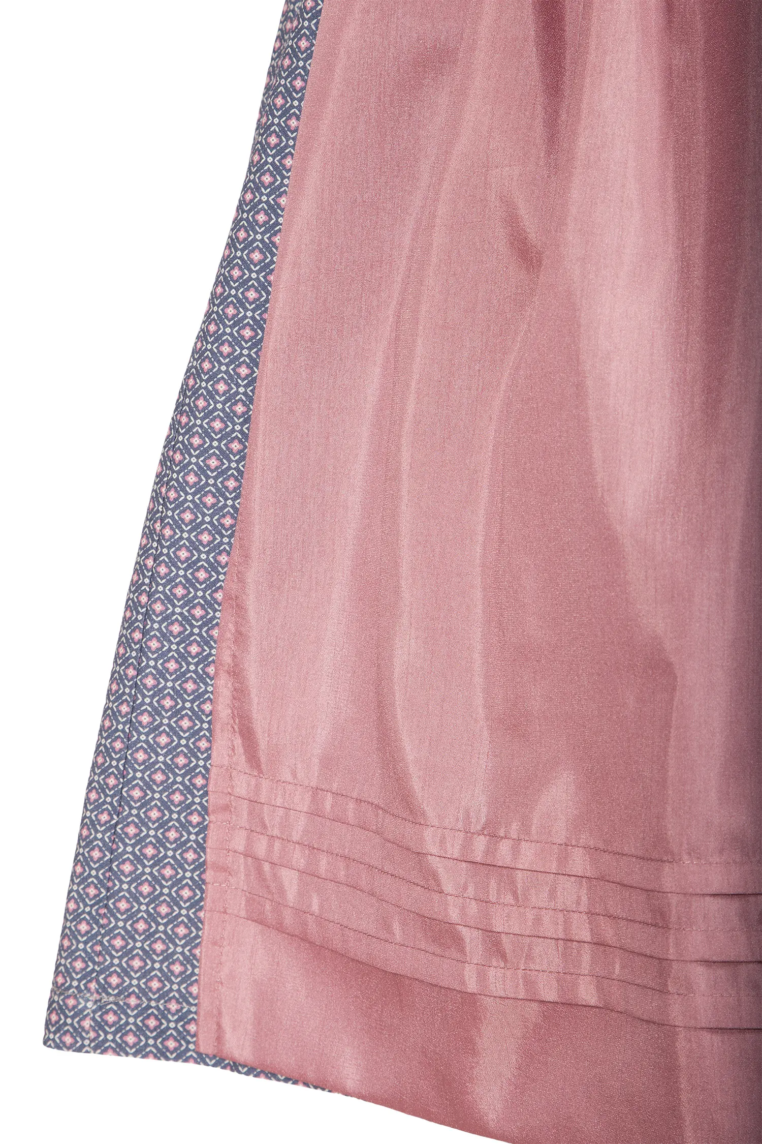 Midi Dirndl hochgeschlossen in stahlblau Detail