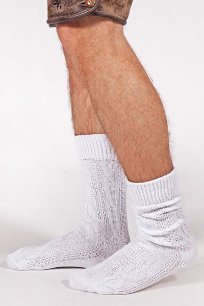 Herren Trachten Socken in weiß 